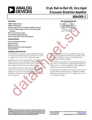 ADA4505-2ARMZ-R2 datasheet  